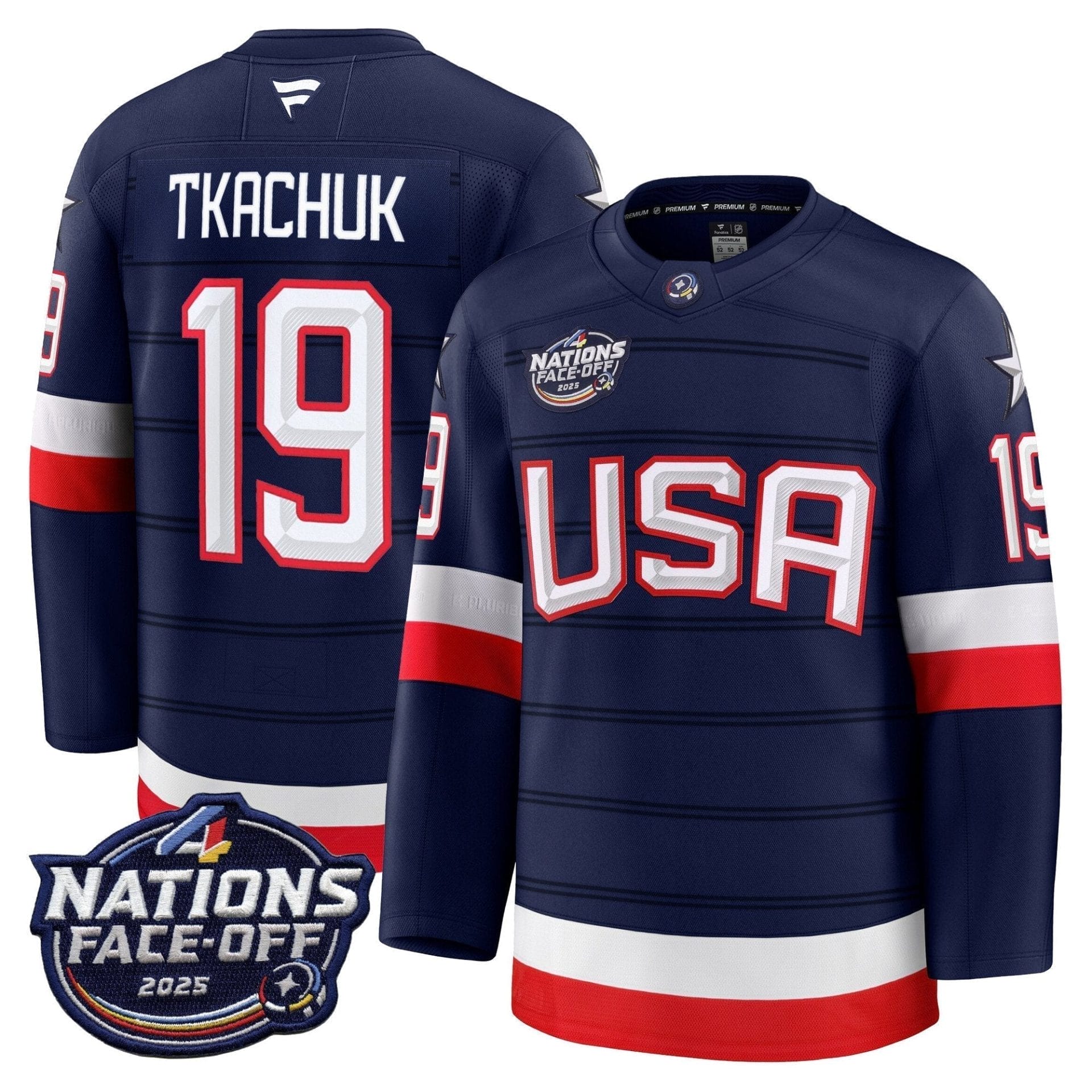 Men USA 4 Nations Face-Off 2025 Premium Jersey - All Stitched - Image 11