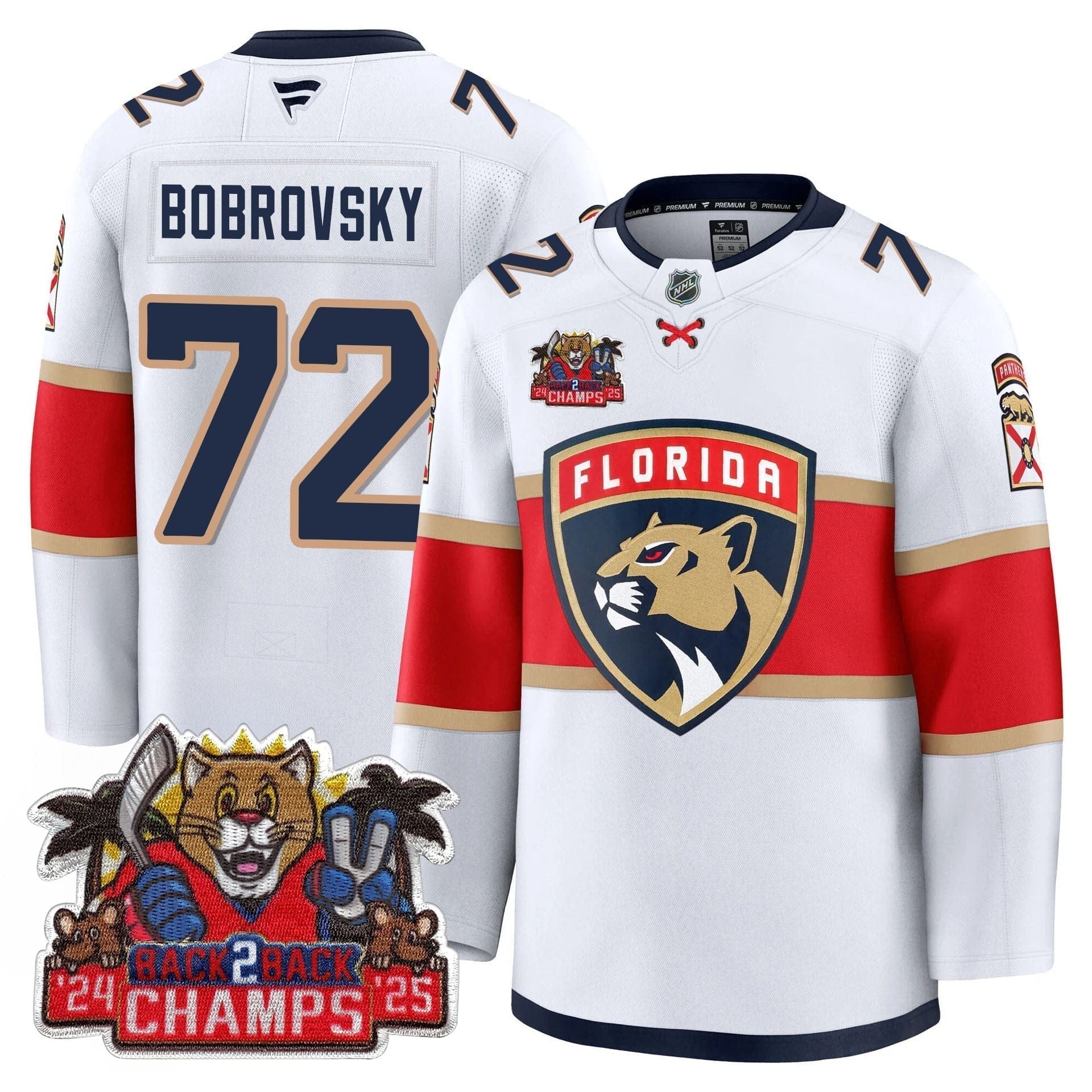 Florida Panthers 2025 Stanley Cup B2B Champions Jersey - All Stitched - Image 13