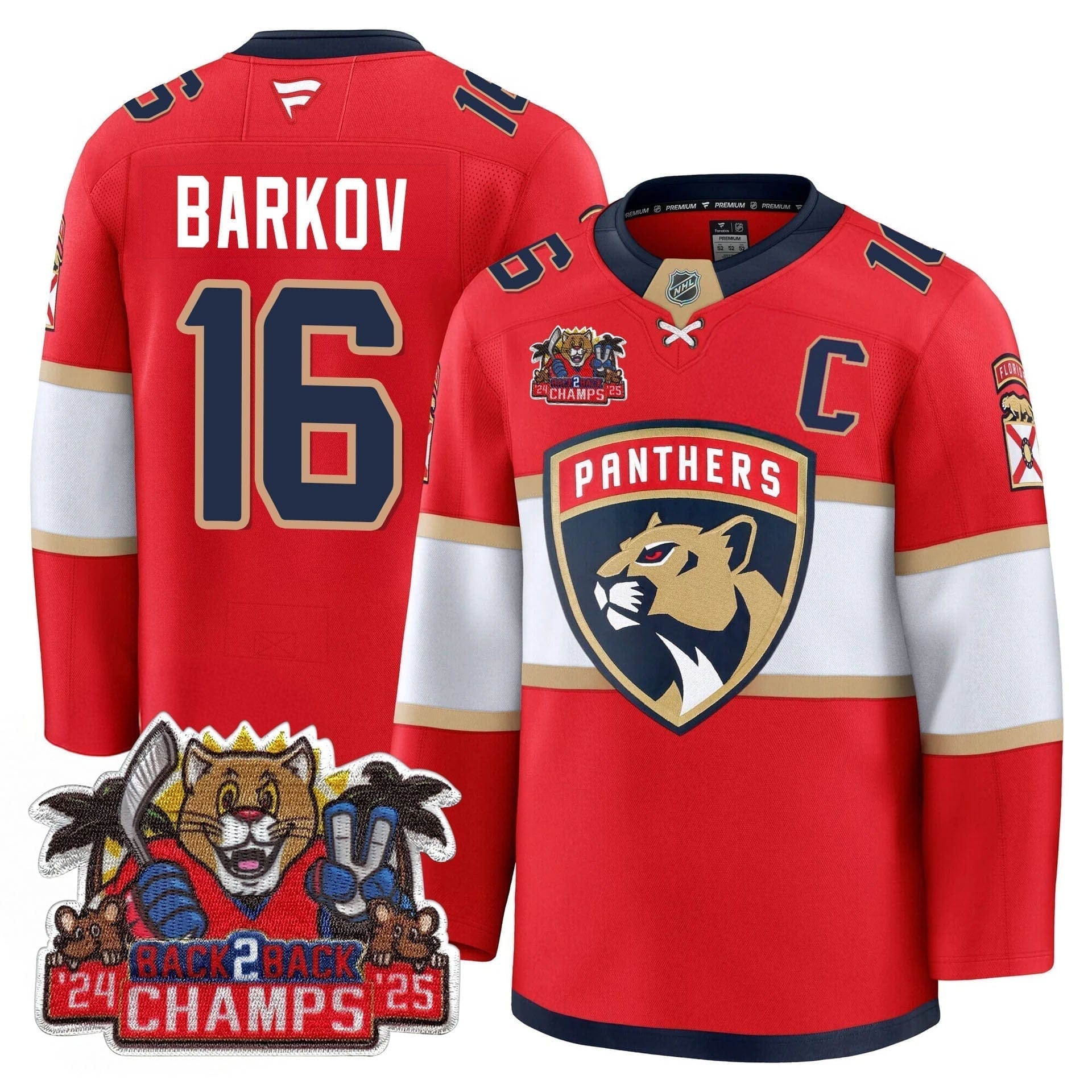 Florida Panthers 2025 Stanley Cup B2B Champions Jersey - All Stitched - Image 18
