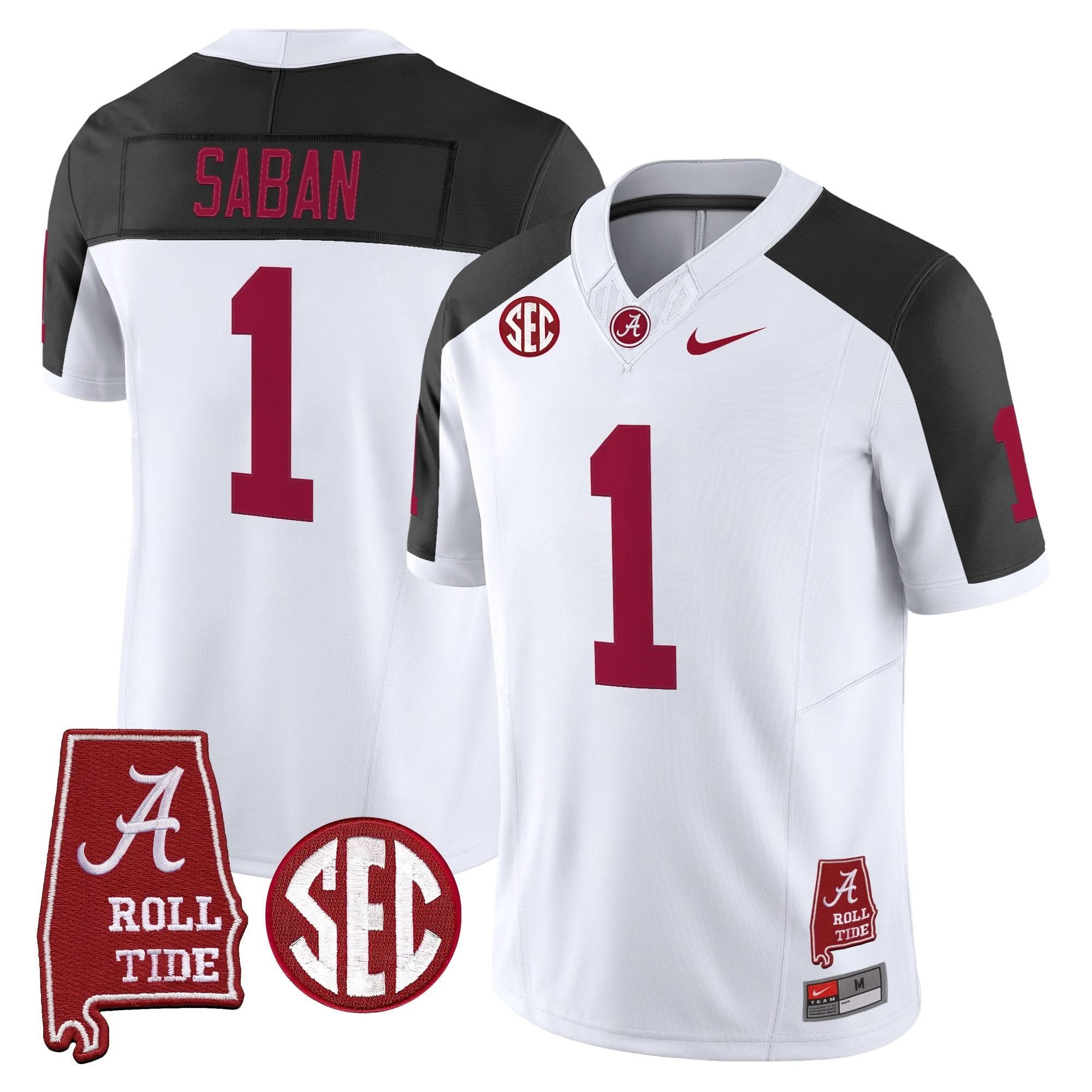 Alabama Crimson Tide Throwback Vapor Limited Jersey - Alabama Map - All Stitched - Image 42