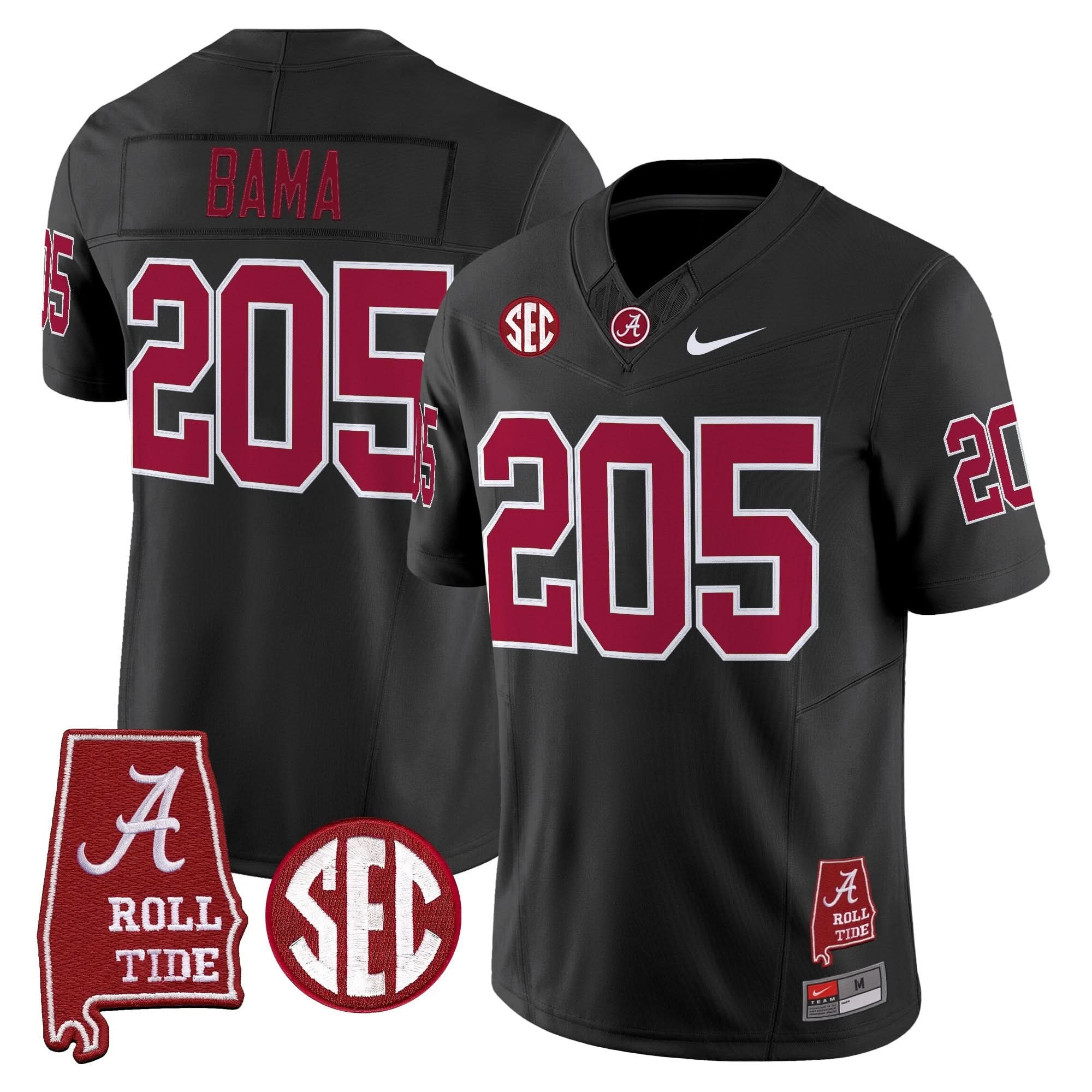 Alabama Crimson Tide Throwback Vapor Limited Jersey - Alabama Map - All Stitched - Image 19