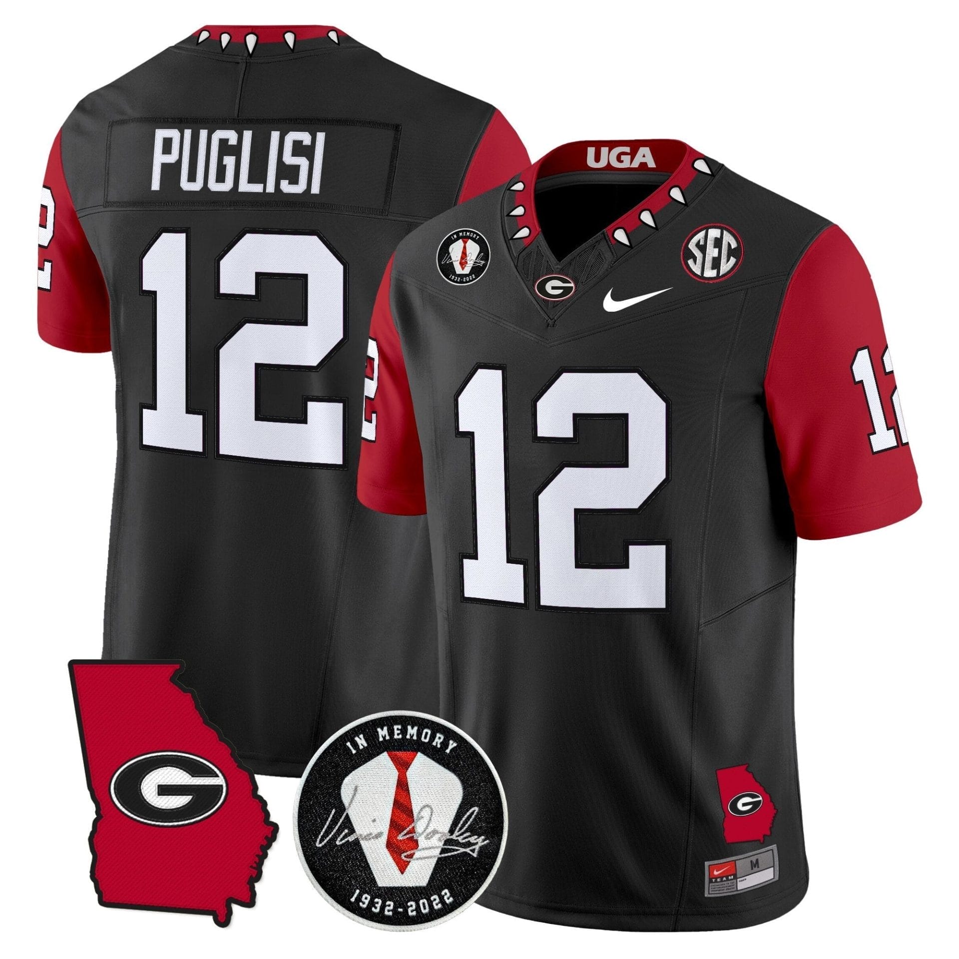 Georgia Bulldogs 2025 Color Sleeves Vapor Limited Jersey - All Stitched - Image 23