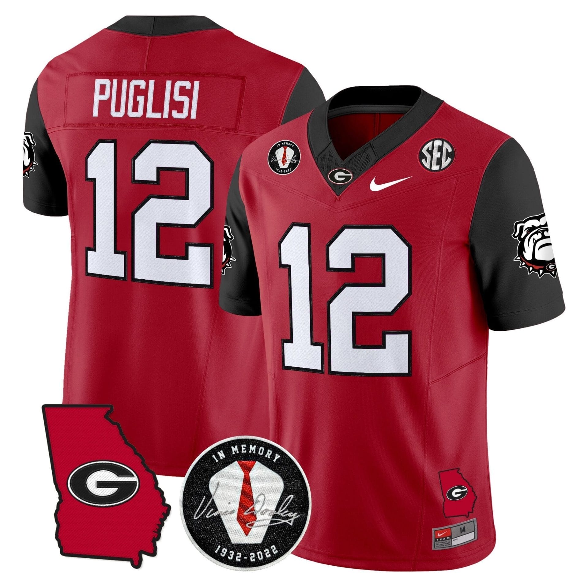 Georgia Bulldogs 2025 Color Sleeves Vapor Limited Jersey - All Stitched - Image 3