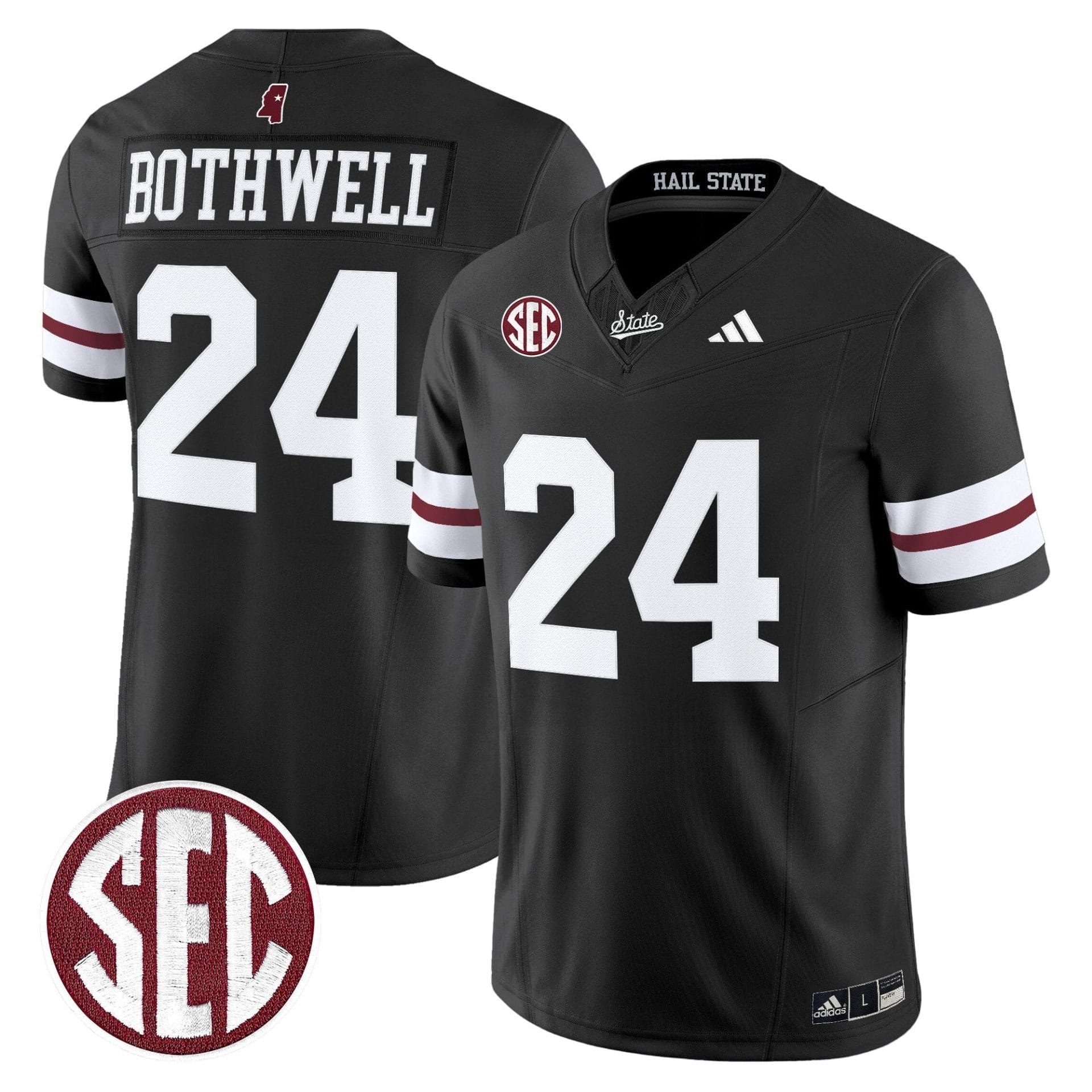Mississippi State Bulldogs 'Dark Mode' Vapor Limited Jersey - All Stitched - Image 21