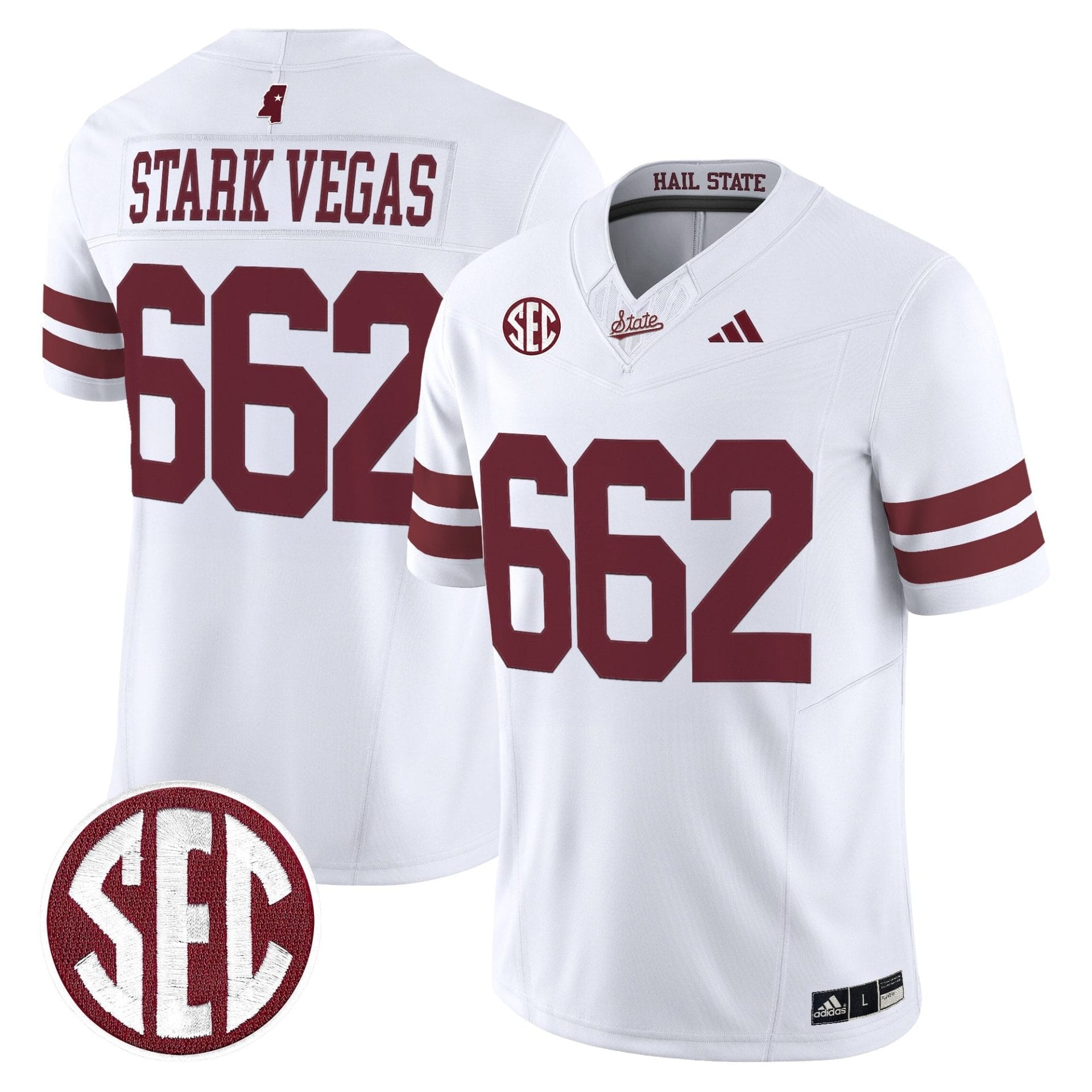 Mississippi State Bulldogs 'Dark Mode' Vapor Limited Jersey - All Stitched - Image 12