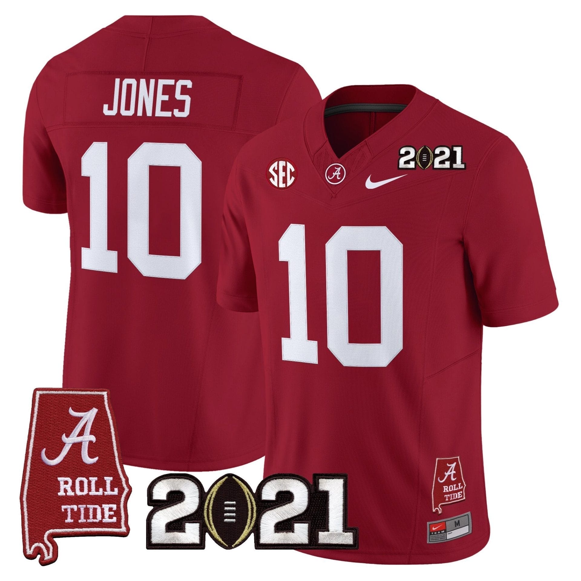 Alabama Crimson Tide '2021 CFP National Championship' Vapor Limited Jersey - Alabama Map - All Stitched