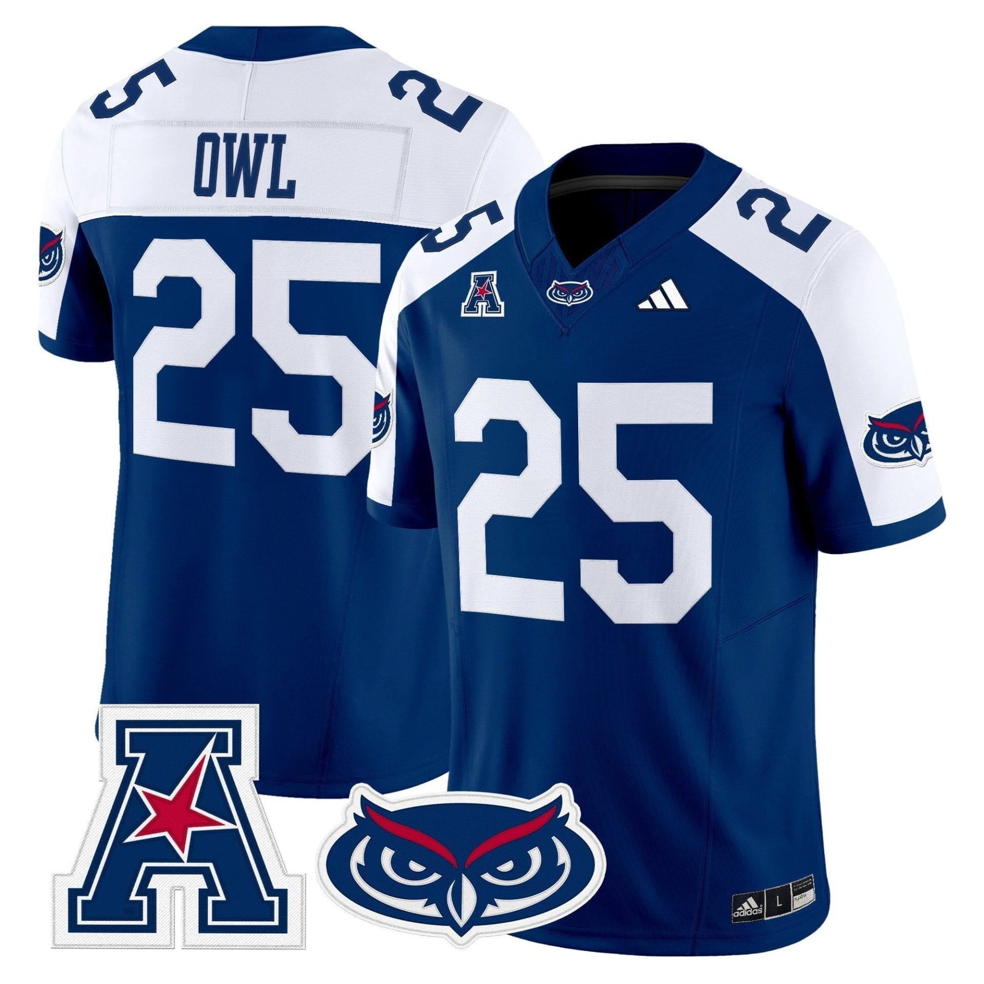 Florida Atlantic Owls 2025 Vapor Limited Jersey - All Stitched - Image 13
