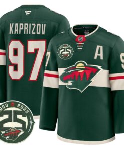 Minnesota Wild 25th Anniversary Patch Premium Jersey - All Stitched