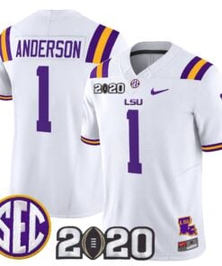 Aaron Anderson Jersey #1 LSU Tigers 2020 National Champions Stitched