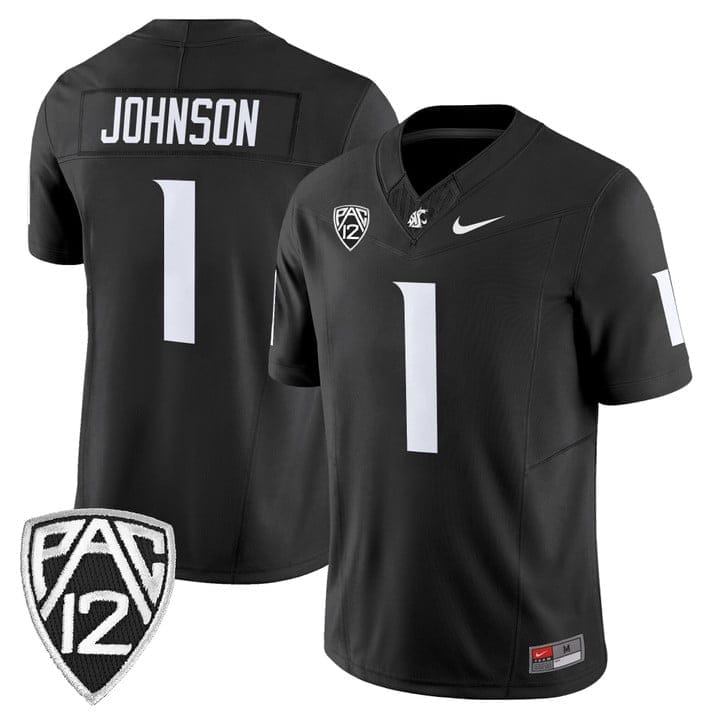 Angel Johnson Jersey #1 Washington State Cougars 2025 Vapor Limited Stitched - Image 2
