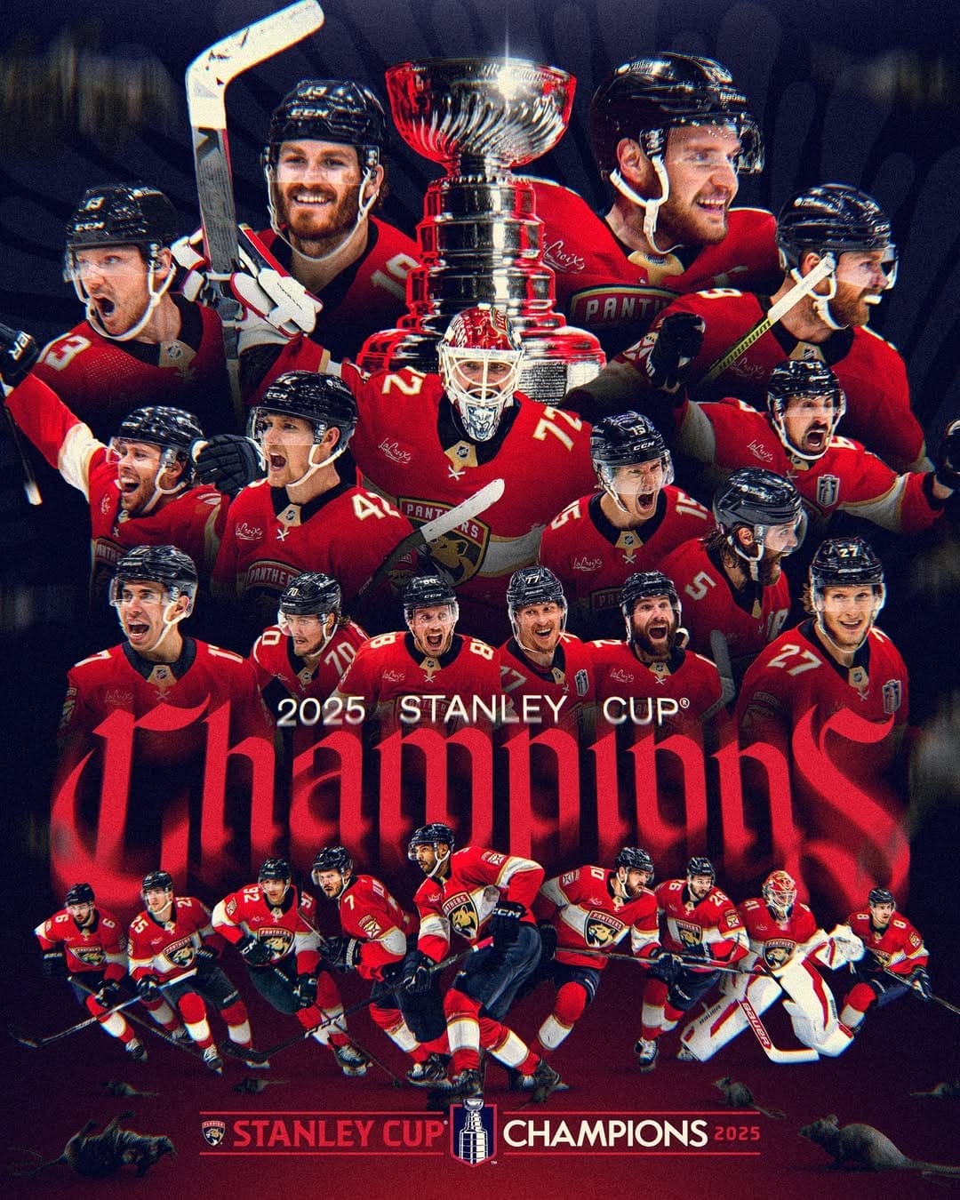 Florida Panthers 2025 Stanley Cup Champions Jersey - All Stitched - Image 12