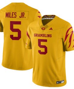 Alternative view of Barron Miles Jr Jersey #5 Grambling State Football 2025 Special Stitched