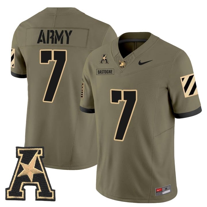Bastogne Jersey #7 Army Black Knights 2025 Vapor Limited Stitched - Image 3