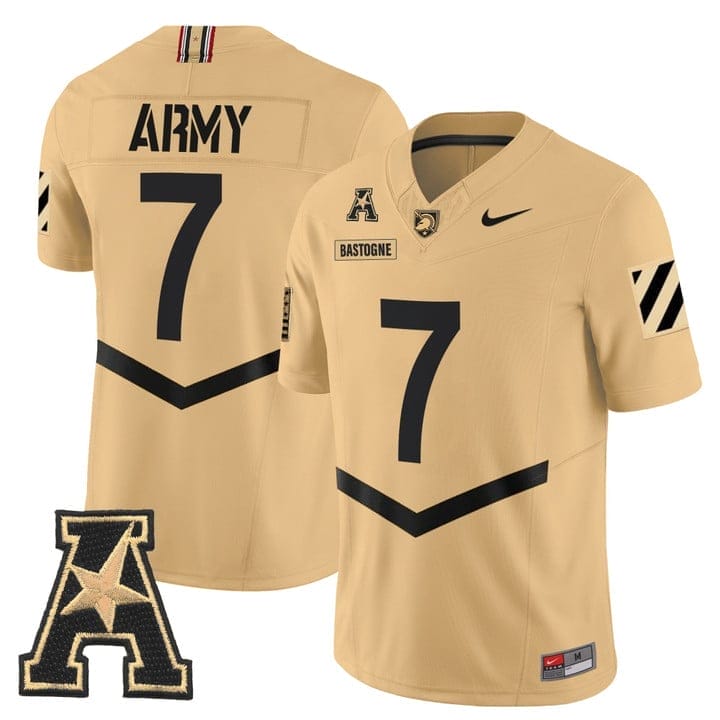 Bastogne Jersey #7 Army Black Knights 2025 Vapor Limited Stitched - Image 4