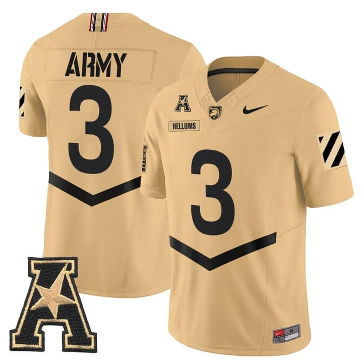Cale Hellums Jersey #3 Army Black Knights 2025 Vapor Stitched - Image 4