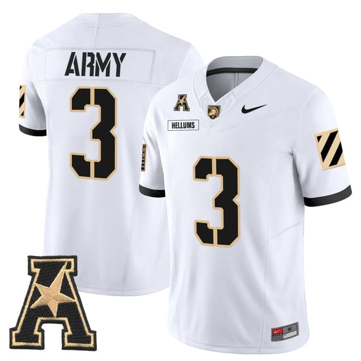Cale Hellums Jersey #3 Army Black Knights 2025 Vapor Stitched - Image 5
