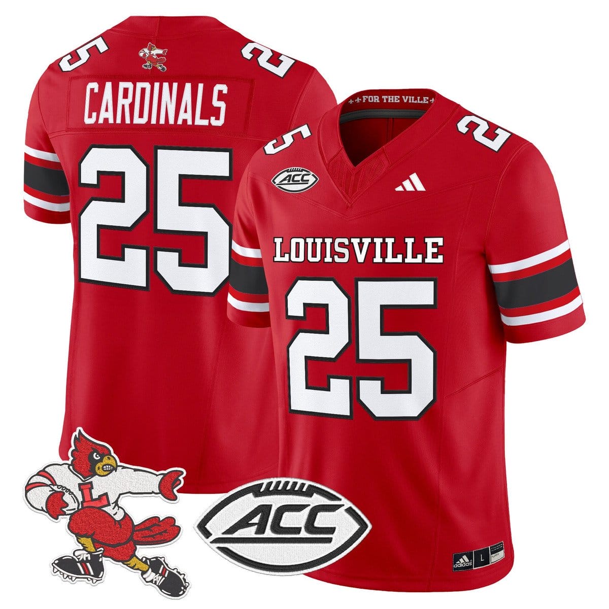 Cardinals Jersey #25 Louisville Cardinals 1980s Throwback Stitched - Image 5