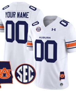 Alternative view of Custom Auburn Tigers Jersey Name, Number 2025 Alabama Patch Stitched
