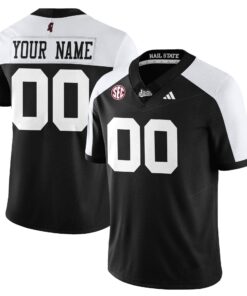 Alternative view of Custom Mississippi State Jersey Name, Number Darkness 2025 Stitched