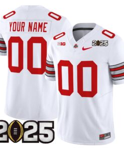 Alternative view of Custom Ohio State Buckeyes Jersey 2025 Vapor Limited Stitched