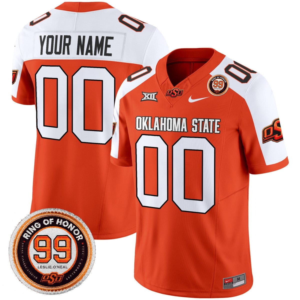 Custom Oklahoma State Cowboys Jersey 2025 Leslie O'neal Patch - Image 4