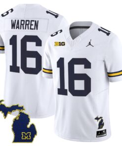 Davis Warren Jersey #16 Michigan Wolverines 2025 Limited V2 Stitched