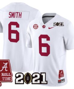 Alternative view of DeVonta Smith Jersey #6 Alabama 2021 CFP Championship Alabama Map