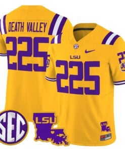 Death Valley Jersey #225 LSU Tigers 2025 Louisiana Patch Stitched