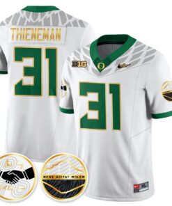 Alternative view of Dillon Thieneman Jersey #31 Oregon Ducks 2025 Shoe Duck Stitched