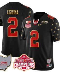 Emeka Egbuka Jersey #2 Ohio State National Champions 2025 Patch