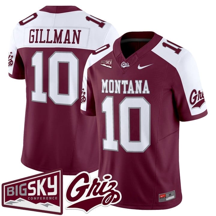 Eli Gillman Jersey #10 Montana Grizzlies 2025 Vapor Limited Stitched Black Alter - Image 3