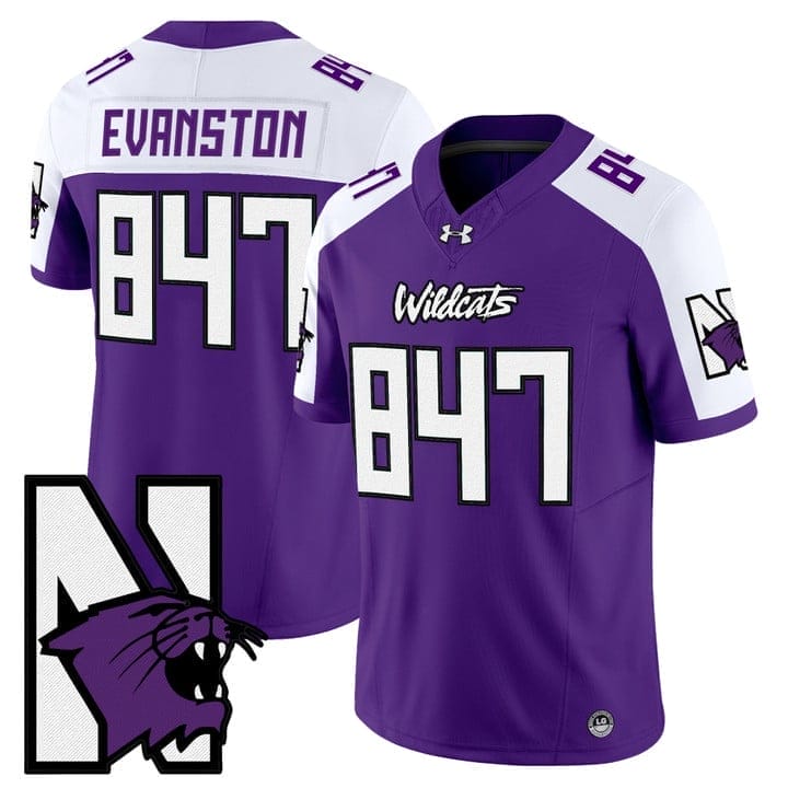 Evanston Jersey #847 Northwestern Wildcats Honoring 95 Vapor Limited Stitched - Image 4