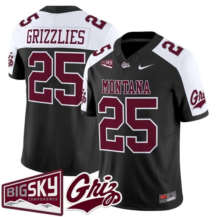 Grizzlies Jersey #25 Montana Grizzlies 2025 Vapor Limited Stitched Black Alter - Image 2