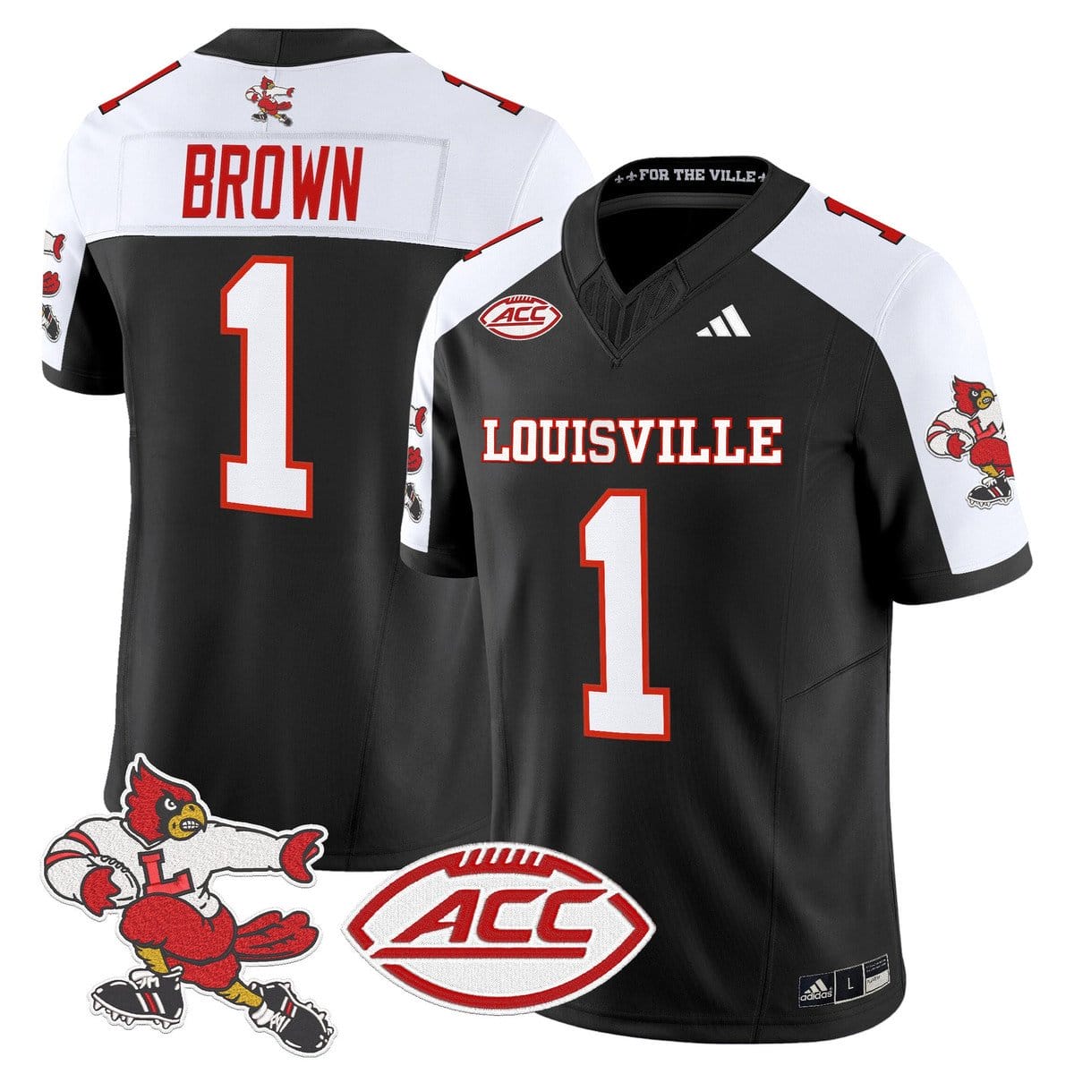 Isaac Brown Jersey #1 Louisville Cardinals 1980s Throwback Stitched - Image 3