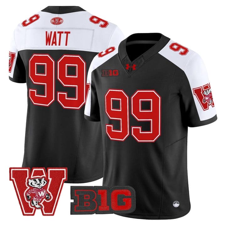 J.J. Watt Jersey #99 Wisconsin Badgers Throwback Stitched - Image 3
