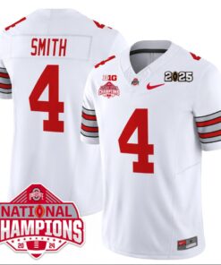 Alternative view of Jeremiah Smith Jersey #4 Ohio State 2025 CFP Patch National Champions