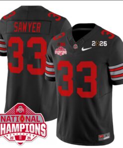 Jack Sawyer Jersey #33 Ohio State 2025 CFP Patch National Champions