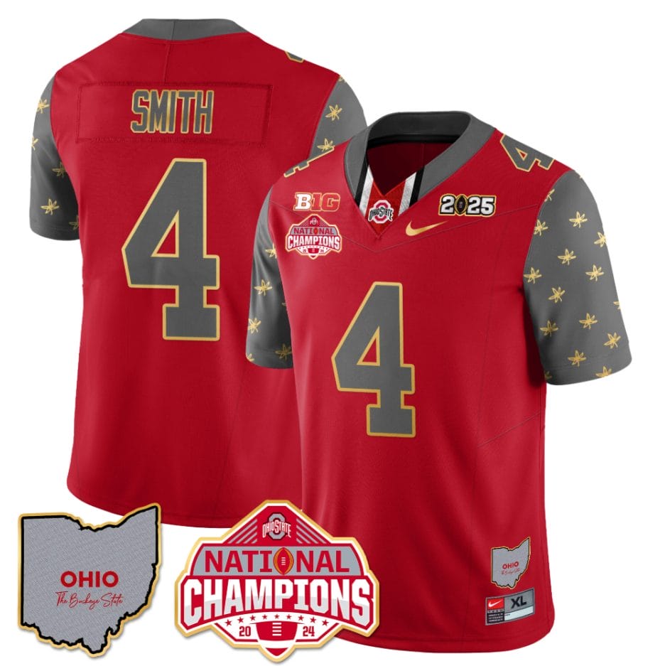 Jeremiah Smith Jersey #4 Ohio State National Champions 2025 Patch - Image 4