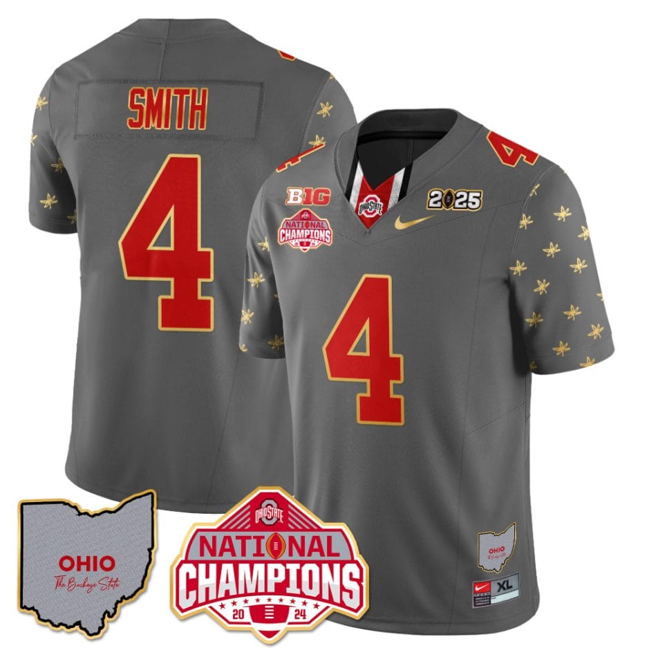 Jeremiah Smith Jersey #4 Ohio State National Champions 2025 Patch - Image 3