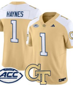 Alternative view of Jamal Haynes Jersey #1 Georgia Tech Yellow Jackets 2025 Stitched