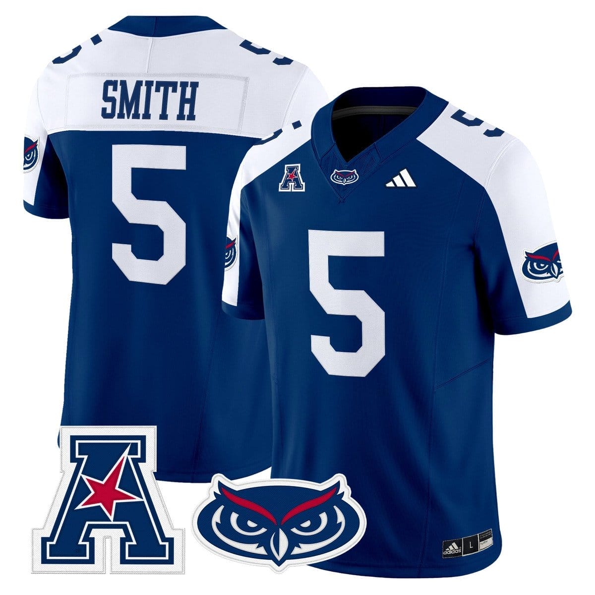 Jabari Smith Jersey #5 Florida Atlantic Owls 2025 All Stitched - Image 3