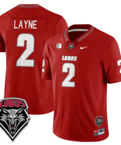 Jack Layne Jersey #2 UNM Lobo Football 2025 Stitched