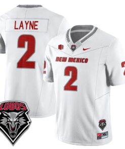 Alternative view of Jack Layne Jersey #2 UNM Lobo Football 2025 Stitched