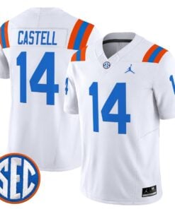 Jordan Castell Jersey #14 Florida Gators 1960s Throwback Vapor Limited