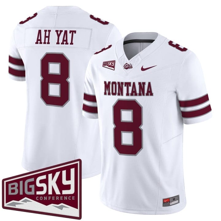 Keali'i Ah Yat Jersey #8 Montana Grizzlies 2025 Vapor Limited Stitched - Image 2