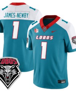 Alternative view of Keyshawn James-Newby Jersey #1 UNM Lobo Football 2025 All Stitched
