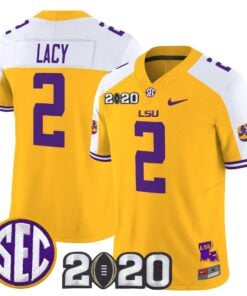 Alternative view of Kyren Lacy Jersey #2 LSU Tigers 2020 National Champions Stitched