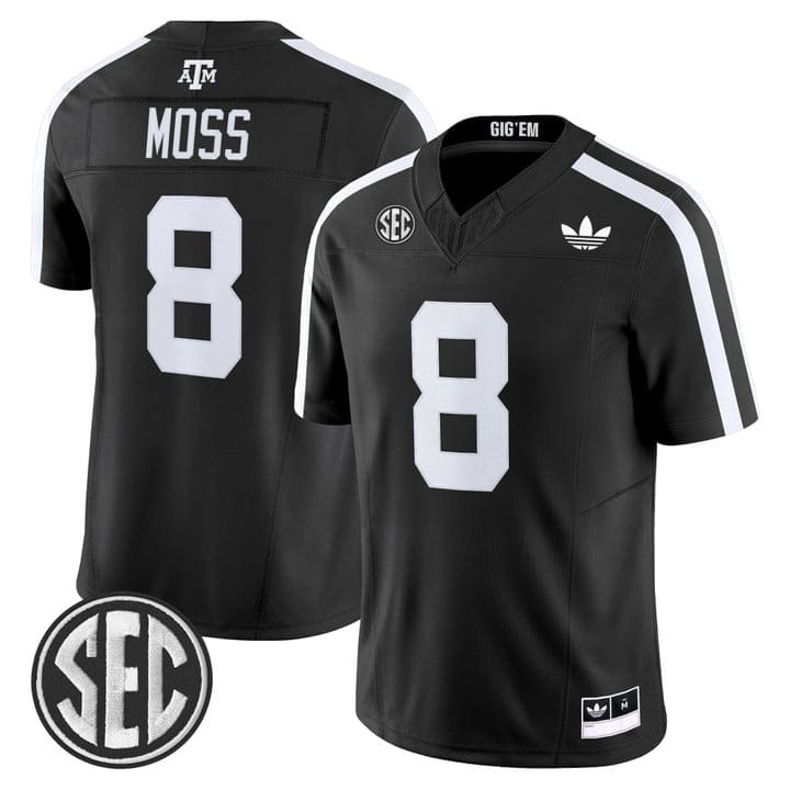 Le'Veon Moss Jersey #8 Texas A&M Aggies 2025 Vapor V2 Stitched