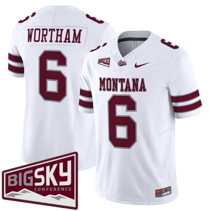 Michael Wortham Jersey #6 Montana Grizzlies 2025 Vapor Stitched Black Alter - Image 5