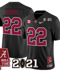 Najee Harris Jersey #22 Alabama 2021 CFP Championship Alabama Map